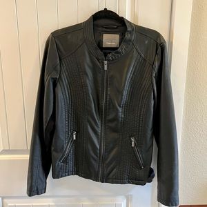 L black zip-up jacket by Maurices